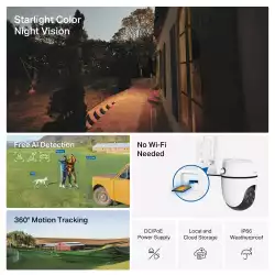 Външна охранителна камера TP-Link Tapo C501GW 4G LTE панорамна