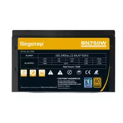 Захранващ блок Segotep BN750W V2 750W 80PLUS Bronze PCIE 5.1 ​​- черен                          