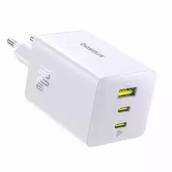 Зарядно устройство Baseus EnerFill FE11 2× USB-C / USB-A 100W  – бяло