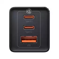 Зарядно устройство Baseus GaN5 Pro fast charger 2xUSB-C+USB 65W CCGP120201 - черно