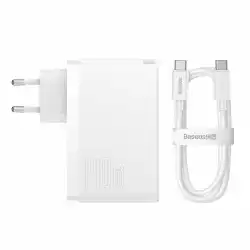 Зарядно устройство Baseus GaN5 Pro fast charger 2xUSB-C+USB 140W CCGP100202 - бял