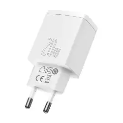 Зарядно устройство Baseus USB към USB Type C 20W 3A Quick Charge 3.0 CCXJ-B02 - бяло