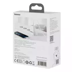 Зарядно устройство Baseus USB към USB Type C 20W 3A Quick Charge 3.0 CCXJ-B02 - бяло