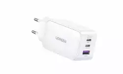 Зарядно устройство Ugreen CD224 220V 2xUSB-C, 1xUSB A, GaN, 65W 15334 - бяло