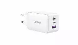 Зарядно устройство Ugreen CD224 220V 2xUSB-C, 1xUSB A, GaN, 65W 15334 - бяло