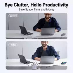 Зарядно устройство Ugreen NEXODE CD289 90549, 220V, 2xUSB-C, 1xUSB A, GaN, 140W