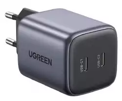 Зарядно устройство Ugreen Nexode CD294 90573 220V 2xUSB-C,GaN,45W,PD - сив