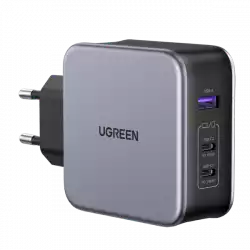 Зарядно устройство Ugreen NEXODE CD289 90549, 220V, 2xUSB-C, 1xUSB A, GaN, 140W