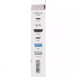 USB-C, 5-портов хъб, 3х USB-A,1x USB-C, HDMI,4К, Черен