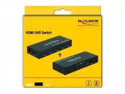 5 портов HDMI суич Delock  4K@@60Hz, Дистанционно, Черен