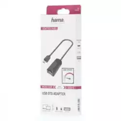 Кабел HAMA, USB 2.0 OTG micro USB - женско USB 2.0, 480 Mbit/s, Черен Кабел HAMA, USB 2.0 OTG micro USB - женско USB 2.0, 480 Mbit/s, Черен