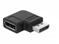 Адаптер Delock, DisplayPort мъжко - DisplayPort женско, 90°, 8K 60 Hz