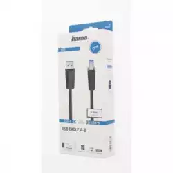 Кабел HAMA USB 3.0 -A мъжко -B мъжко, 1.5 м, 1 звезда