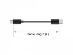 Кабел Delock  DisplayPort мъжко - DisplayPort мъжко, 2.0м, 8K 60 Hz, Черен