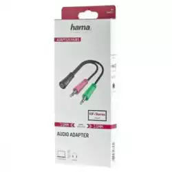 Жак адаптер HAMA, 3.5 mm жак женско - 2 x 3.5 mm жак мъжко, 10cm