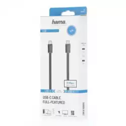 Кабел HAMA eMarker чип  USB 3.2 Gen 2, USB-C мъжко - USB-C мъжко, 1 м, 10 Gbit/s, 5A/100W