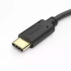 HAMA Кабел за зареждане, USB-C - USB-C, 0,5 м, черен