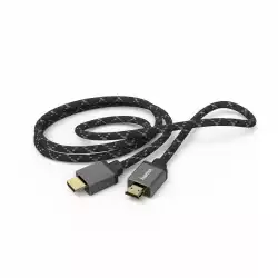 Кабел HAMA Ultra HD, HDMI мъжко - HDMI мъжко, 8K, 48GB/s,метал, 3 м, Позл. конектори, Ethernet, Черен