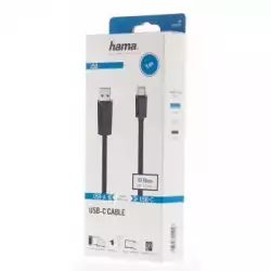 Кабел HAMA USB 3.2 Gen 2, USB-C мъжко - USB-A мъжко, 1 м, 10 Gbit/s.,3А                          