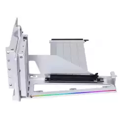 Брекет и кабел Lian Li 4 Slots Vertical GPU Kit v3, PCIe 5.0 за вертикален монтаж на видео карта - Бял