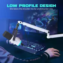 Стойка за микрофон FIFINE BM88 White High End Boom Arm Stand