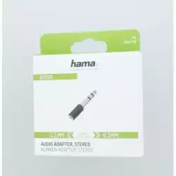 Преходник  HAMA, 3.5мм женски жак - 6.3мм мъжки жак