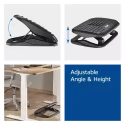 ACT Ергономична регулируема поставка за крака с масажни ролки