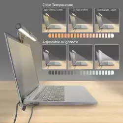ACT LED лампа за лаптоп с регулируема яркост и щипка, USB захранване