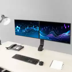 ACT Стойка за 2 бр мониторa 27" с регулиране на височината