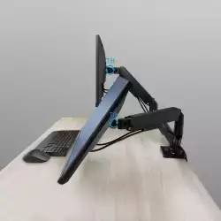 ACT Стойка за 2 бр. монитора за бюро AC8314, Регулируема, 17" - 34", 9 кг, газова пружина