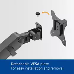 ACT Стойка за монитор макс. 40" с едно рамо, пружинен механизъм, до 12кг ACT Стойка за монитор макс. 40" с едно рамо, пружинен механизъм, до 12кг