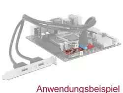 Адаптер Delock, M.2 Key B+M мъжко към 1 x USB 5 Gbps Pin Header