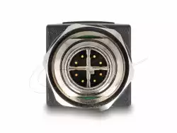 Адаптер Delock X-coded 8 pin мъжко към  RJ45 jack straight