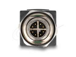 Адаптер Delock X-coded 8 pin мъжко към  RJ45 jack straight