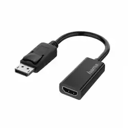 Адаптер HAMA, DisplayPort мъжко - HDMI женско, Ultra HD, 4K, Черен                          