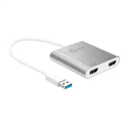 Адаптер j5create JUA365, За 2 монитора, USB-C - HDMI                          