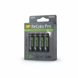 Акумулаторна Батерия GP R6 AA 2100mAh RECYKO + PRO Fast Flash GP-BR-210AAHCF-APCEB4 NiMH /до 500 цикъла/  4 бр. в опаковка GP
