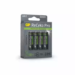 Акумулаторна Батерия GP R6 AA 2100mAh RECYKO + PRO Fast Flash GP-BR-210AAHCF-APCEB4 NiMH /до 500 цикъла/  4 бр. в опаковка GP