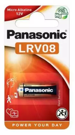 Алкална батерия PANASONIC А23 LRV08, 12V, За аларми, 1бр. блистер                          