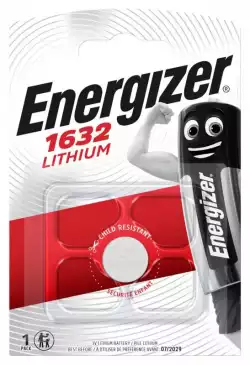 Батерия литиева CR1632 3V  ENERGIZER, 1 бр. блистер /цена за 1 бр./                          