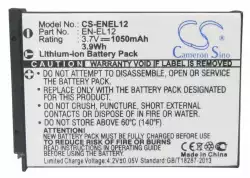 Батерия за апарат NIKON EN-EL12  Li-Ion 3.7V 1050mAh Cameron Sino