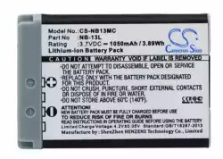 Батерия за фотоапарат / камера CANON NB13MC  NB13L  3,7V 1050 mAh  LiIon Cameron Sino