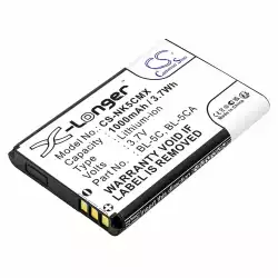 Батерия за мобилен телефон CAMERON SINO BL-5C, за Nokia 105 2700 3110 5130 6230 E50, 3.7V, 1000mAh