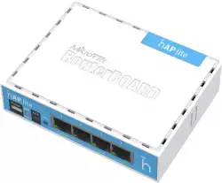 Безжичен Access Point MikroTik hAP lite RB941-2nD, 32MB RAM, 4xLAN, built-in 2.4Ghz 802.11b/g/n, Classic                          