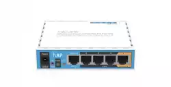 Безжичен Access point MiKrotik HAP RB951UI-2ND, 5 x 10/100 Mbps, PoE, Бял                          