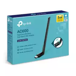 Безжичен адаптер TP-LINK Archer T2U PLUS, AC600, Dual band, USB, външна антена 5 dBi                          