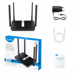 Безжичен рутер Cudy LT500, 4G LTE AC1200, 2.4/5 GHz, 300 - 867 Mbps, 10/100                          