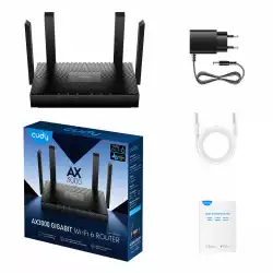 Безжичен рутер Cudy WR3000, AX3000, 2.4/5 GHz, 574 - 2402 Mbps, 10/100/1000                          
