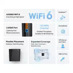 Безжичен рутер TP-Link Archer AX80, AX6000, Wi-Fi 6, 2.5G порт                          