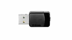 Безжичен адаптер D-Link DWA-171, Dual band, AC600 MU-MIMO, 2.4GHz, USB 2.0, Черен